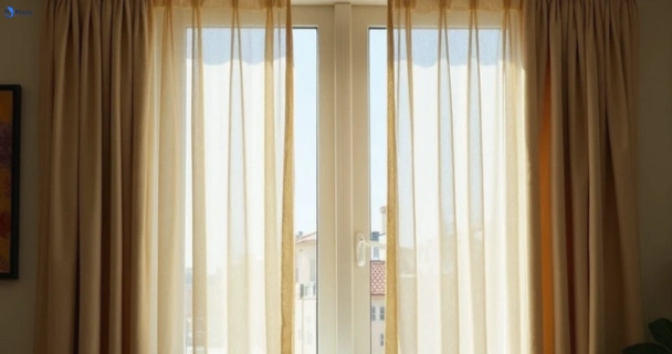 Dull dusty drapes in lower-plenty-vic before professional cleaning